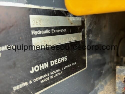 **SOLD**2021 John Deere 26G Excavator-$26,500.00 - Image 3