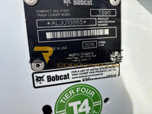 2015 Bobcat T590 Skid Steer-$34,900.00 - Image 11