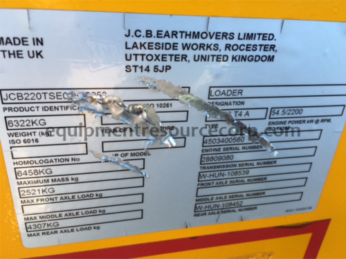 2015 JCB TM220 Articulated Telescopic Wheel Loader- $87,500.00 - Image 3