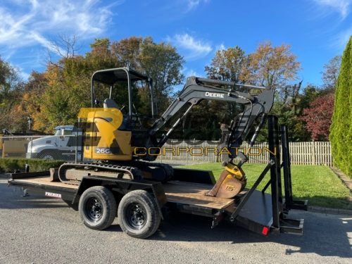 2016 John Deere 26G Excavator & NEW 2026 Premier Equipment Trailer PACKAGE - Image 3